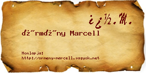 Örmény Marcell névjegykártya